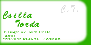 csilla torda business card